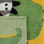 Ixia Alfombra Infantil Animales Verde Algodón 160 x 120 cm