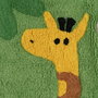Ixia Alfombra Infantil Animales Verde Algodón 160 x 120 cm