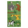 Ixia Alfombra Infantil Animales Verde Algodón 175 x 90 cm