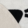 Ixia Alfombra Gato Blanco-negro Algodón 150 cm