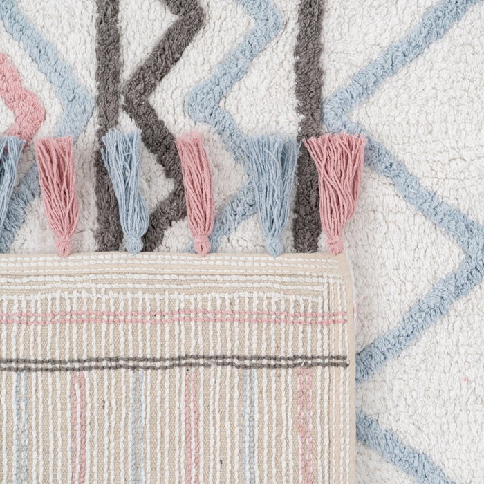 Alfombra Étnico Algodón Infantil 160 X 120 cm