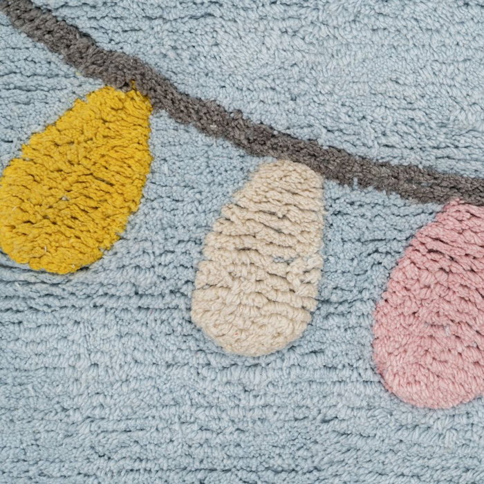 Ixia Alfombra Circo Azul Algodón Infantil 100 x 74 cm