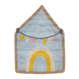Ixia Alfombra Circo Azul Algodón Infantil 100 x 74 cm