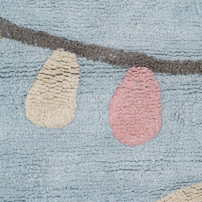 Ixia Alfombra Circo Azul Algodón Infantil 150 x 110 cm