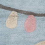 Ixia Alfombra Circo Azul Algodón Infantil 150 x 110 cm