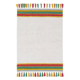 Ixia Alfombra Maeve Infantil Blanco Algodón 135 x 100 cm