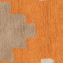 Ixia Alfombra Azteca Blanco-naranja Algodón 135 x 100 cm