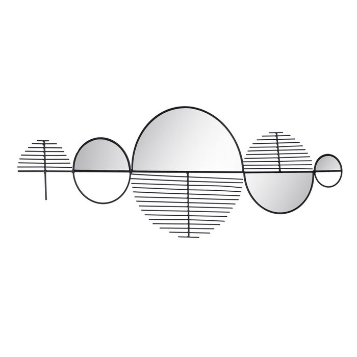 Ixia Mural de Pared Espejo Negro Metal-Cristal 114 x 40 cm Ixia Mural de Pared Espejo Negro Metal-Cristal 114 x 40 cm