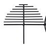 Ixia Mural de Pared Espejo Negro Metal-Cristal 114 x 40 cm