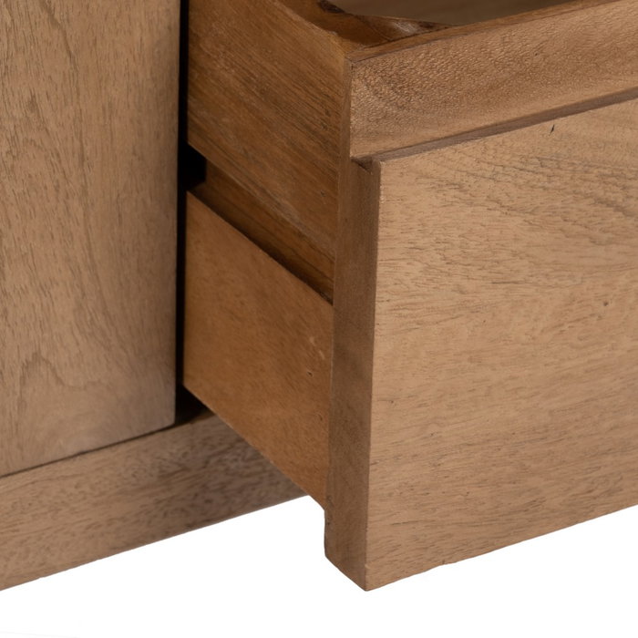 Mueble Tv Natural Madera de Mango Salón 150 X 40 X 60 cm