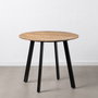 Mesa Comedor Natural-Negro Madera-Hierro 90 X 90 X 77 cm
