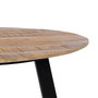 Mesa Comedor Natural-Negro Madera-Hierro 90 X 90 X 77 cm