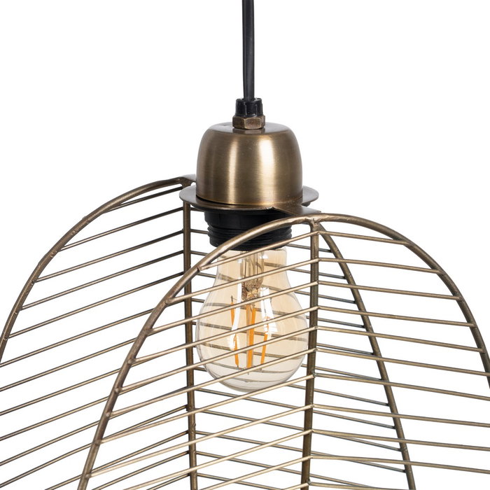 Lámpara Techo Oro Viejo Metal 25 X 13 X 38 cm