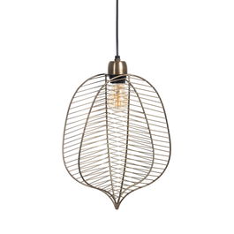 Lámpara de Techo 25 x 13 x 38 cm Dorado Metal