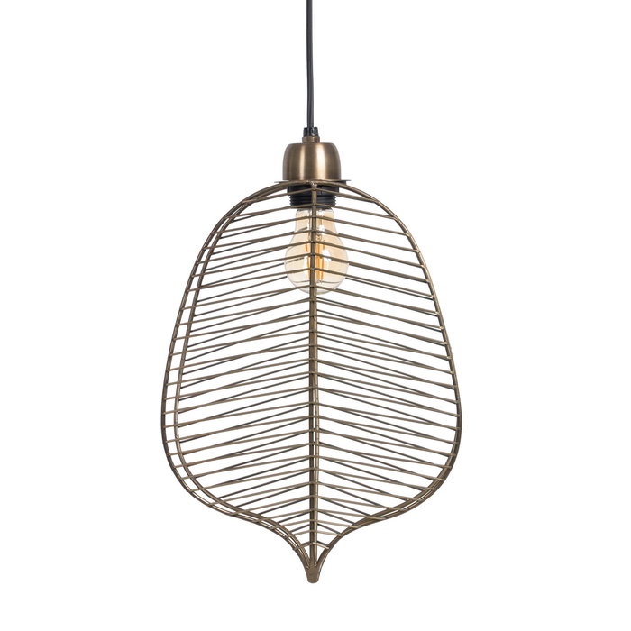 Lámpara Techo Oro Viejo Metal 25 X 13 X 38 cm