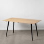 Ixia Mesa de Comedor de Madera de Acacia y Hierro Natural-Negro