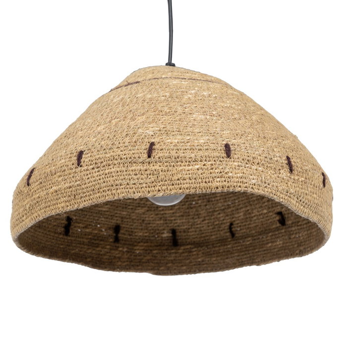 Lámpara Techo Fibra Natural Iluminación 32 X 32 X 18 cm