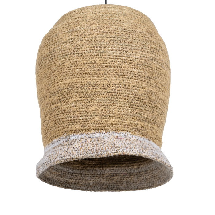 Lámpara Techo Fibra Natural Iluminación 20 X 20 X 24 cm