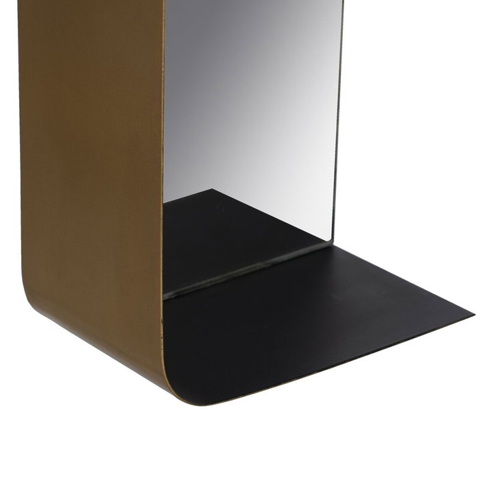 Ixia Espejo con Estante Oro-Negro Metal 20 x 12 x 50 cm Ixia Espejo con Estante Oro-Negro Metal 20 x 12 x 50 cm