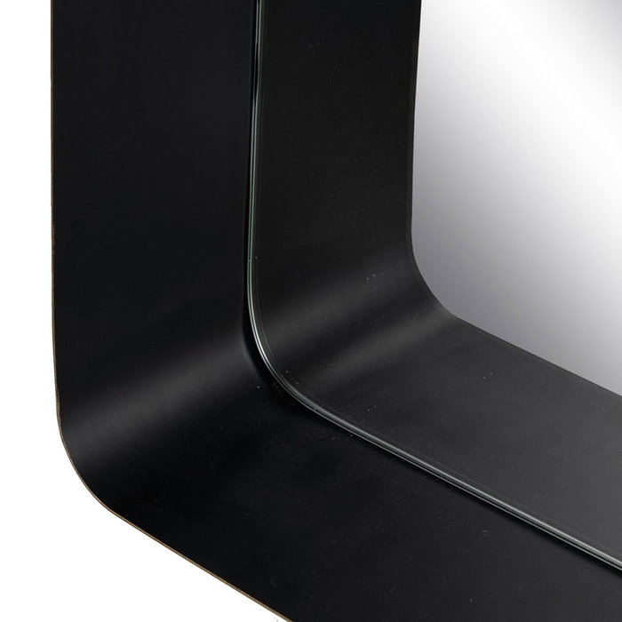 Ixia Espejo con Estante Oro-Negro Metal 40 x 12 x 60 cm