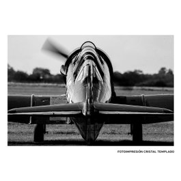 Ixia Cuadro Impresión Avión Cristal Templado 120 x 4 x 80 cm