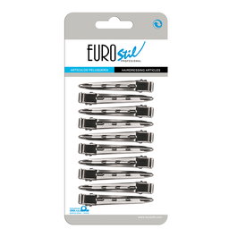 EuroStil 10 Pinzas Metal Grande para Peluquería