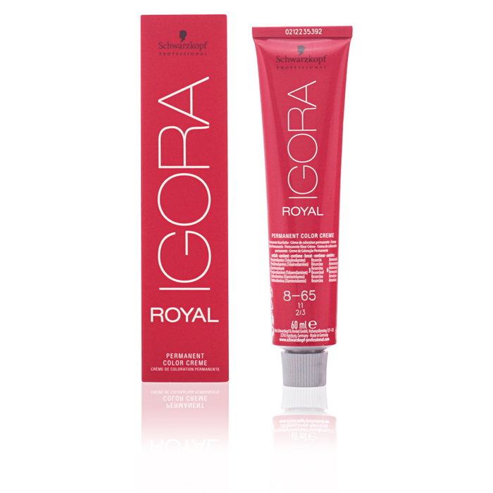Schwarzkopf IGORA ROYAL Tinte Permanente Crema 8-65 - Cobertura hasta 70% Canas, 60 ml, Negro3 Castaño Oscuro