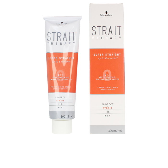 Schwarzkopf Strait Styling Therapy Crema Alisadora - Tratamiento para Cabello Rebelde y Rizado, Liso y Brillante, con Proteína de Seda, 300 ml