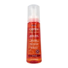 Cantu Shea Butter Wave Whip Curling Mousse para el Cabello Natural, 248 ml / 8.4 Oz - Define Rizos y Ondas Sin Frizz
