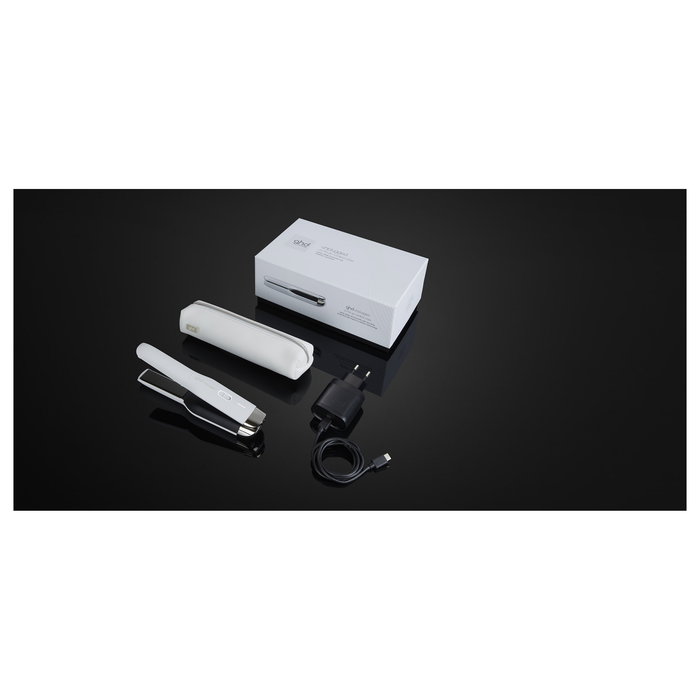 GHD Unplugged Plancha de Pelo sin Cable, Alisador de Pelo Caliente Cerámico Blanco con Batería de Ión de Litio, 300 g