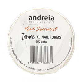 Andreia Professional Insane XL Nail Forms Plantillas Uñas Extremas 250 Unidades