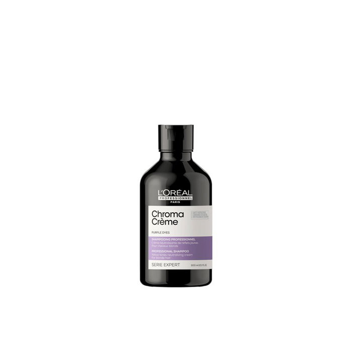 L'Oréal Professionnel Chroma Crème Champú Matizador Purple Dyes 300ml para Neutralizar Tonos Amarillentos y Cálidos en Cabello Rubio L'Oréal Professionnel Chroma Crème Champú Matizador Purple Dyes 300ml para Neutralizar Tonos Amarillentos y Cálidos en Cabello Rubio