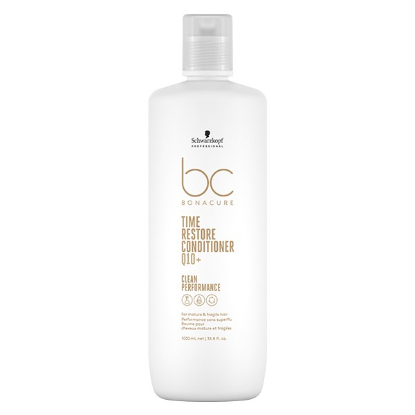 Schwarzkopf BC TIME RESTORE Q10+ Acondicionador Volumen y Anti-Edad con Coenzima Q10, Sin Siliconas, Vegano - 1000 ml Schwarzkopf BC TIME RESTORE Q10+ Acondicionador Volumen y Anti-Edad con Coenzima Q10, Sin Siliconas, Vegano - 1000 ml