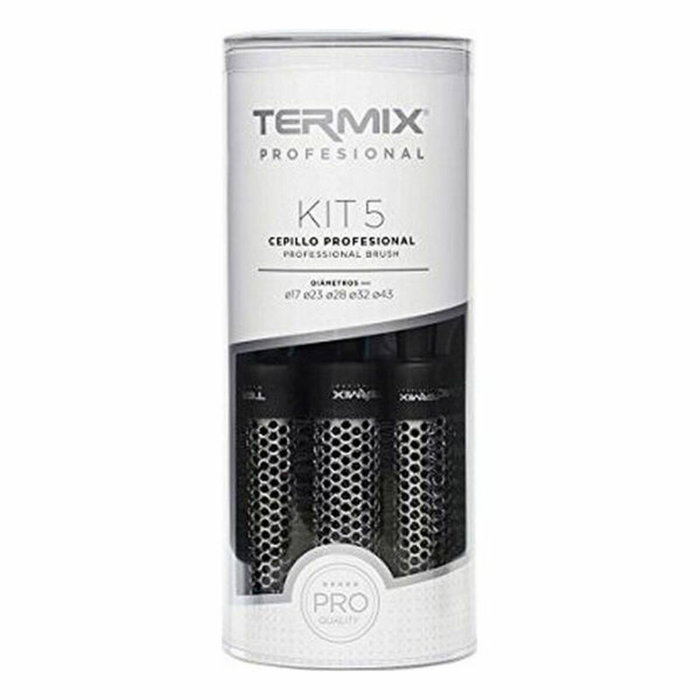 Termix Pack de 5 Cepillos Térmicos Profesionales Negros Termix Pack de 5 Cepillos Térmicos Profesionales Negros