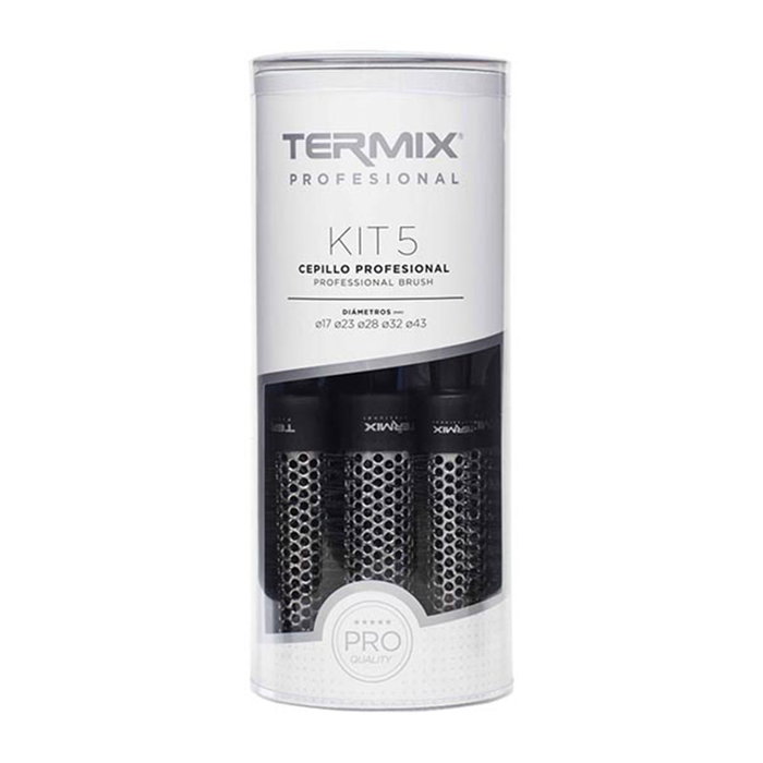 Termix Pack de 5 Cepillos Térmicos Profesionales Negros Termix Pack de 5 Cepillos Térmicos Profesionales Negros