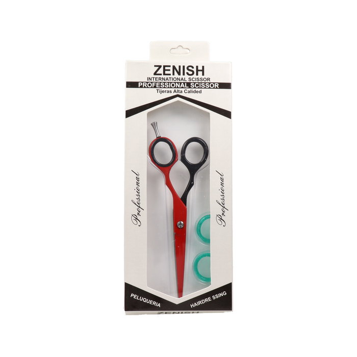 Zenish Tijera Profesional Metal Rojo Negro 6" Zenish Tijera Profesional Metal Rojo Negro 6"