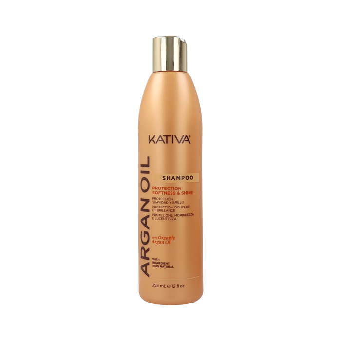 Kativa ARGAN OIL Shampoo Hidratante y Brillo para Cabello Dañado o Maltratado con Aceite de Argán 355 ml Kativa ARGAN OIL Shampoo Hidratante y Brillo para Cabello Dañado o Maltratado con Aceite de Argán 355 ml