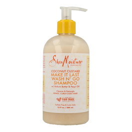 Shea Moisture Coconut Custard Make It Last Wash N'Go Shampoo Cabello Afro 384ml