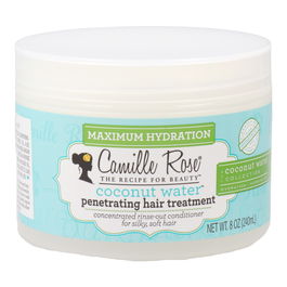 Camille Rose Tratamiento Penetrante Coconut Water para Rizos y Afros, Máxima Hidratación Profunda 240Ml