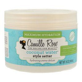 Camille Rose Coconut Water Style Setter Gel para el Cabello 240ml con Aroma Tropical y Cítrico, Hidrata y Mantiene Peinados