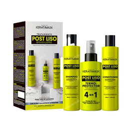 Be Natural Kit Post Alisado Keratimask Placenta Life Cuida y Prolonga el Efecto del Alisado Brasileño