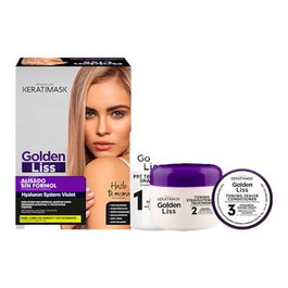 Placenta Life Keratimask Alisado Golden Liss Tratamiento Sin Formol Hyaluron System Violet con Keratina y Ácido Hialurónico