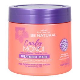 Placenta Life Be Nat Mascarilla Monoi Nutri Curly para Rizos Secos Hidratación Profunda Brillo Suavidad 350 gr