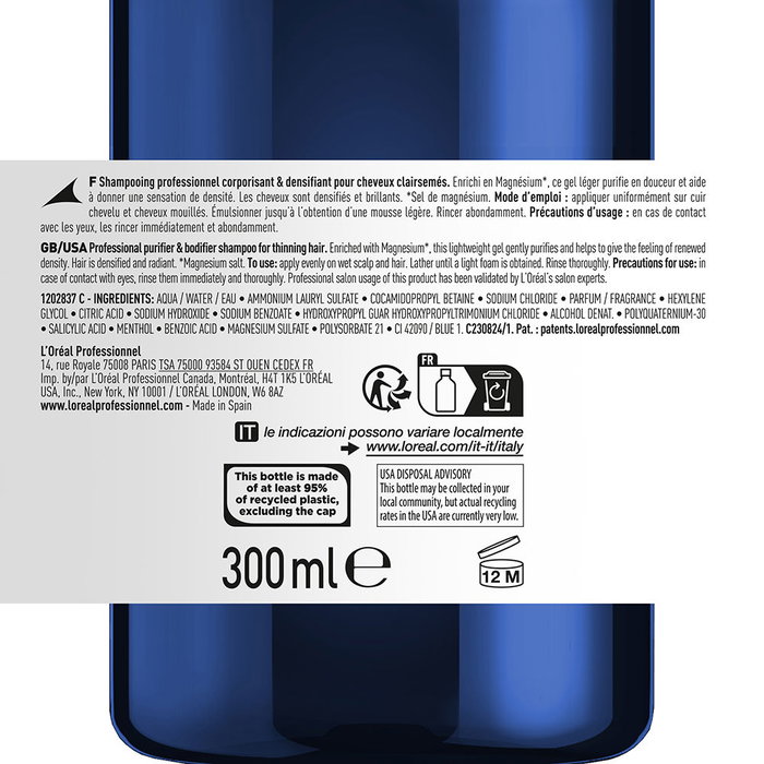 L'Oréal Professionnel Paris Serioxyl Advanced Champú para Cabello Fino 300ml