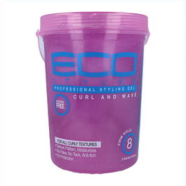 Eco Styler Gel de Fijación Media-Alta Curl & Wave Rosa 2.36L para Cabello Rizado y Ondulado
