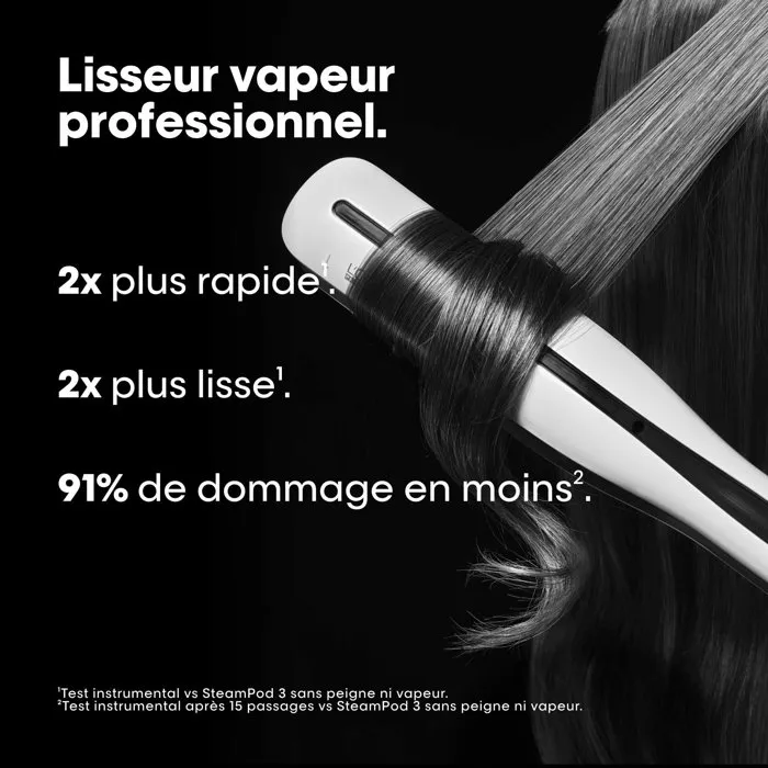 L'Oréal Professionnel SteamPod 3.0 Alisador de Vapor Blanco y Negro L'Oréal Professionnel SteamPod 3.0 Alisador de Vapor Blanco y Negro