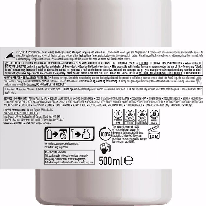 L'Oréal Professionnel Paris Silver Shampoo 500 ml