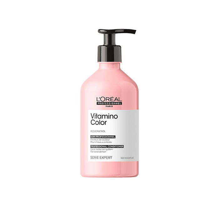 L'Oreal Acondicionador Vitamino Color para Cabello Coloreado 500ml Nuevo Formato Facilita el Desenredo y Suaviza