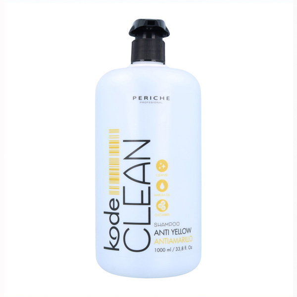 Periche Kode Champú Clean Anti Yellow 1000 ml Neutralizador de Tonos Amarillos para Cabellos Decolorados
