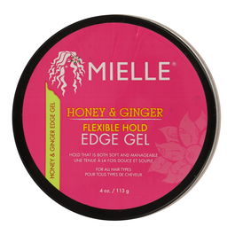 Mielle Honey & Ginger Edge Gel Fijación Flexible 113 ml con fijación suave y manejable, fórmula nutritiva y natural